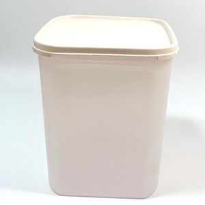 Tupperware Modular Mates Square #4 Storage Container Ivory Lid 23 cups 5.5L